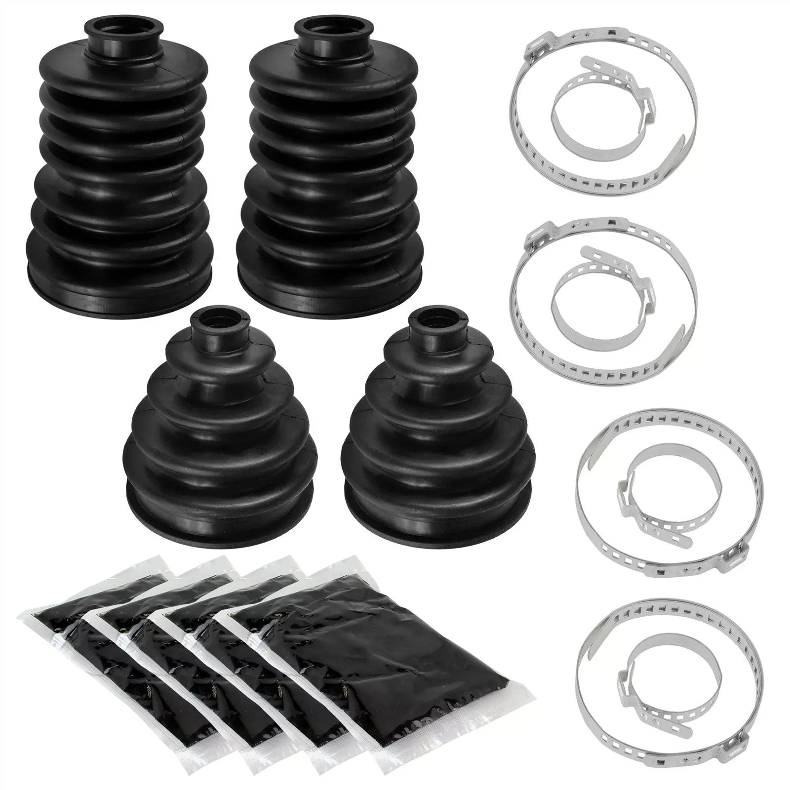 Fits John Deere XUV620i XUV625i Gas Rear Axle Inner Outer CV Boot Kit 2 Sets