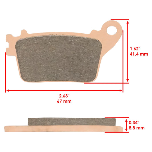 Caltric Rear Brake Pads for Honda CBR1000RR CBR1000RA CBR1000S1 2006-2019