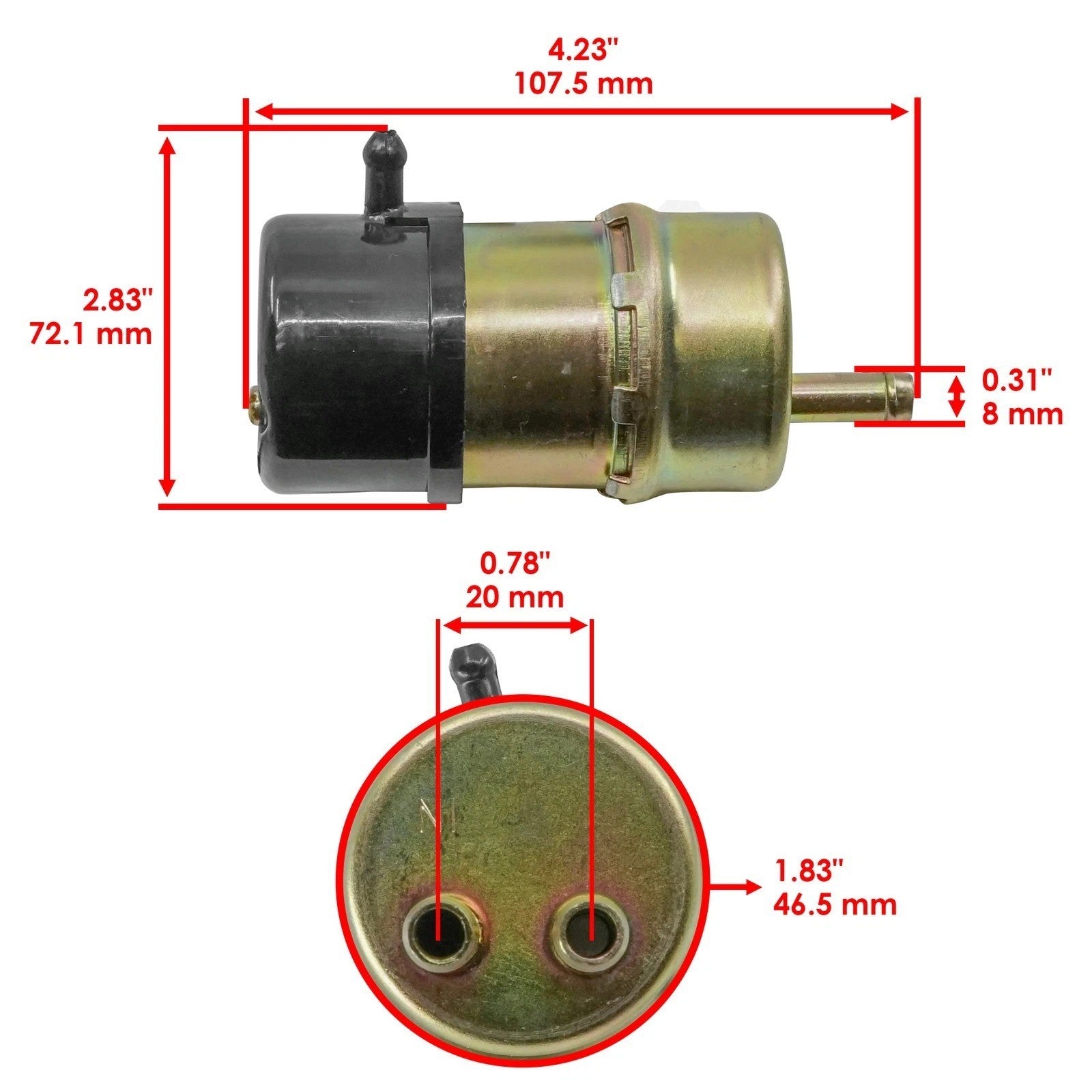 Caltric 16710-MAH-305 16710MAH305 16710MAH753 16710-MAH-753 Fuel Pump for Honda