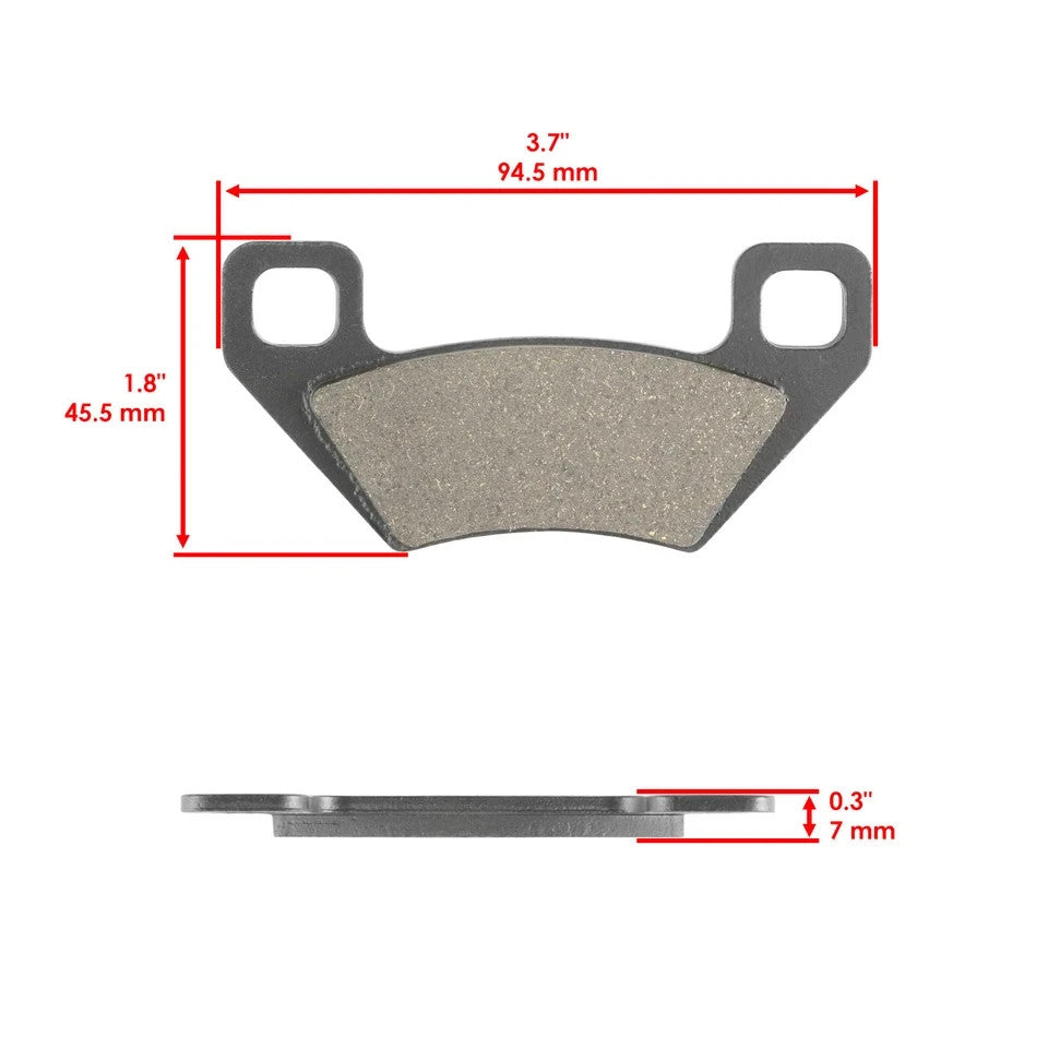 Front Rear Middle Brake Pads for Arctic Cat Auto LE TS Utility 650 V2 4X4 2006