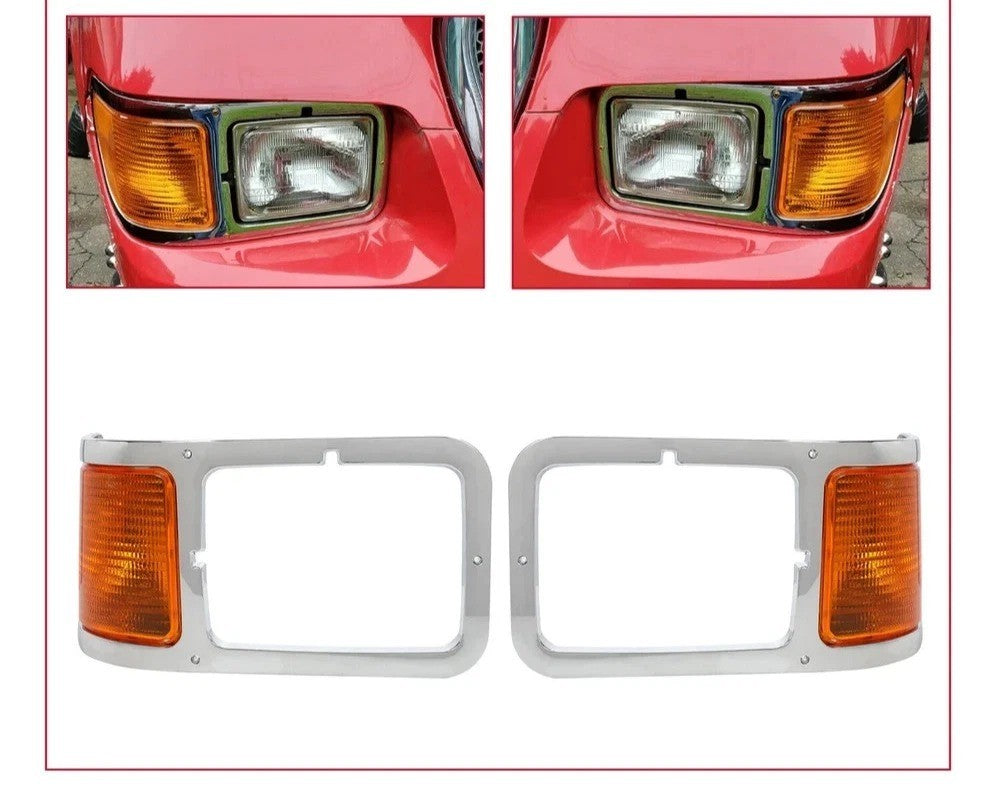 Fit 2000-2015 Ford F650 F750 F-650 -F750 Headlights Bezel Corner Light Pair