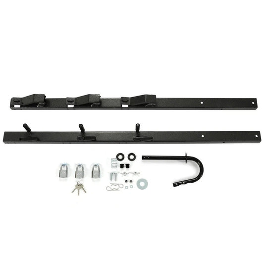 HECASA 3 Place Weeder Edge Trimmer Rack For OPEN Landscape Trailer Lockable