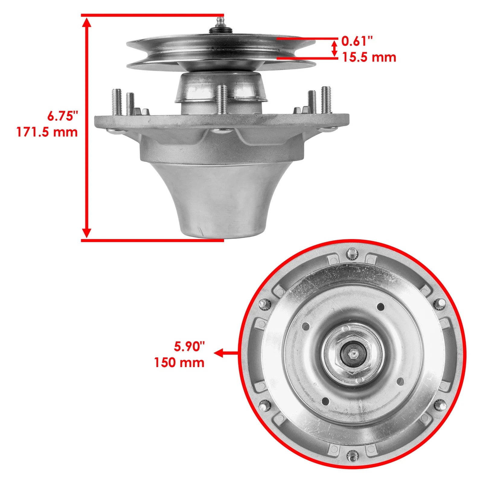 3 Spindle Assembly fits John Deere AM141457