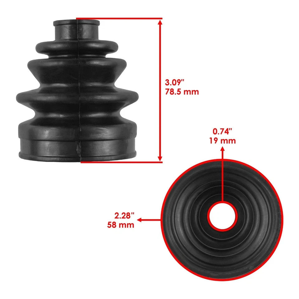 2 Front Axle Inner Outer CV Boot Kit for Yamaha Rhino 660 YXR660F 4X4 2004-2007