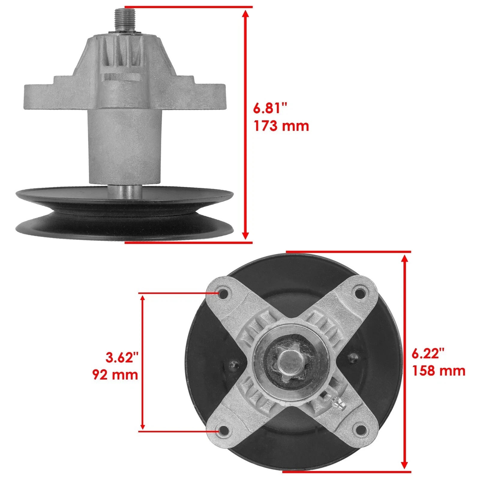 Deck Spindle w/ Pulley Blade Belt for Cub Cadet LT1040 LT1042 LT-942 42"