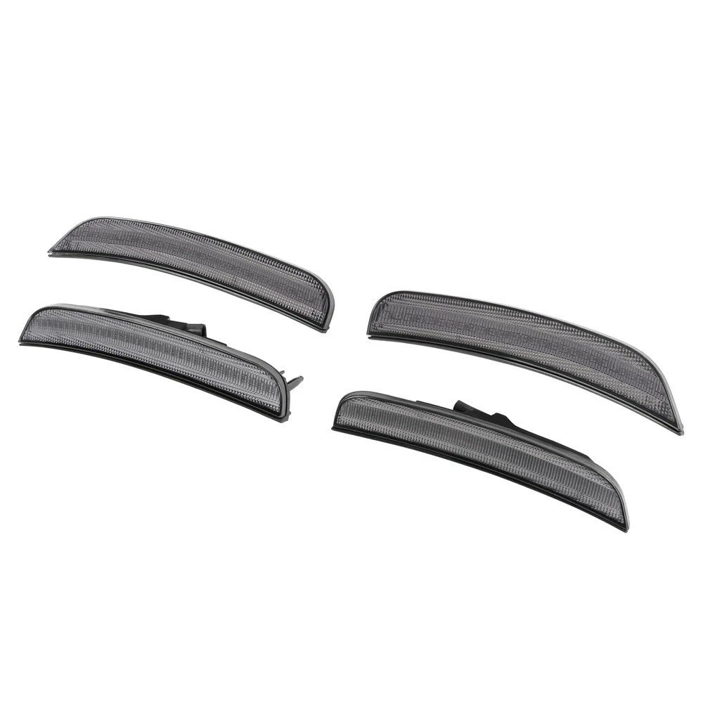 Smoke/Black LED Front Rear Side Marker Light Set For Chrysler 300 300C/S 15-23