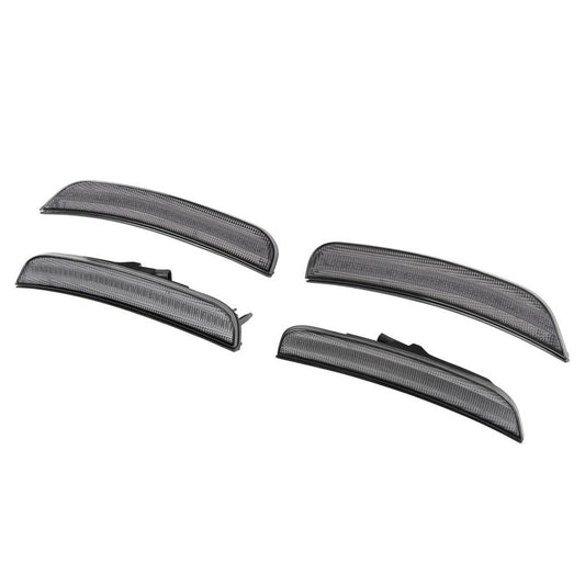 Smoke/Black LED Front Rear Side Marker Light Set For Chrysler 300 300C/S 15-23