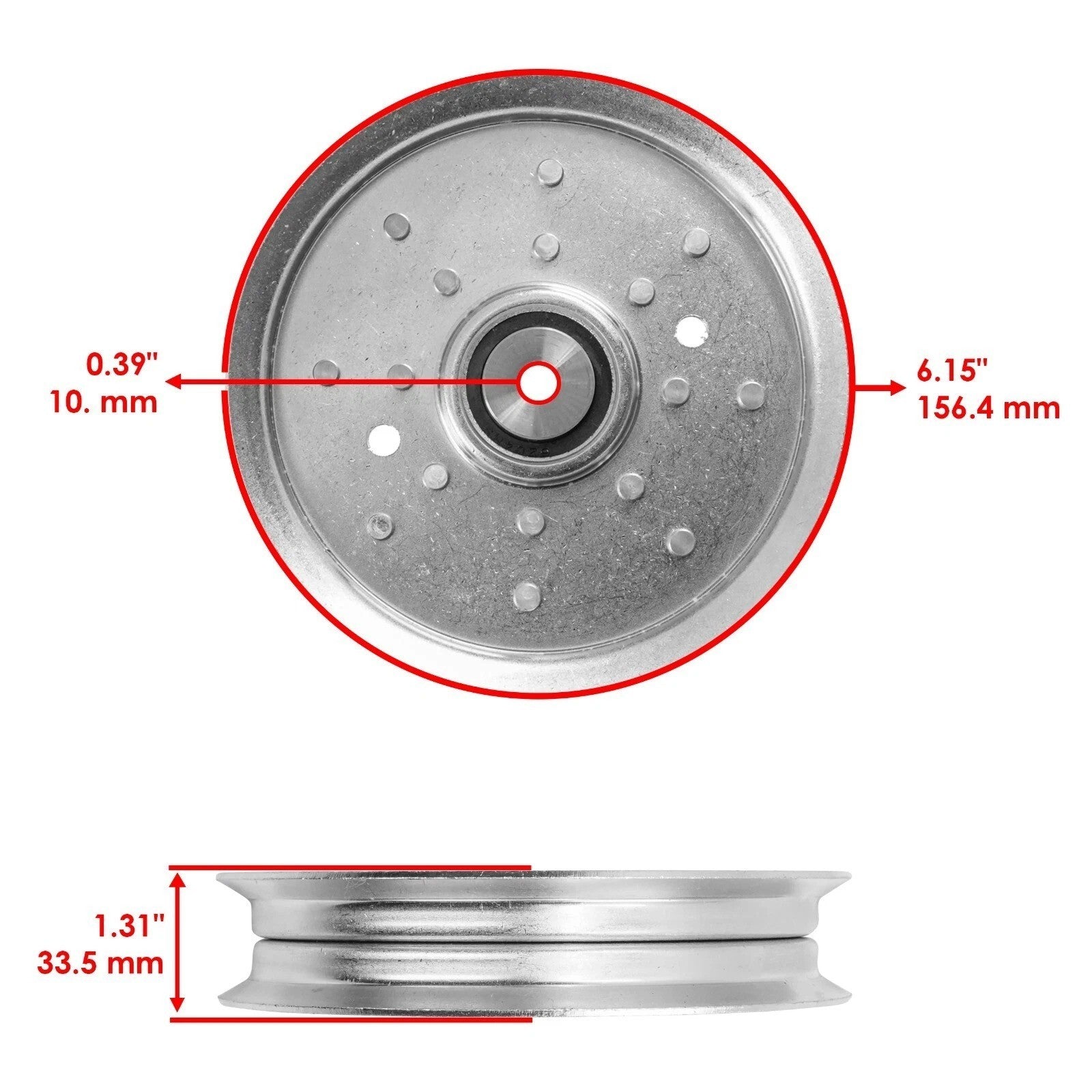 Caltric AM136252 Deck Pulley for John Deere EZtrak Z625 Z655 48" 54" 60" 62"