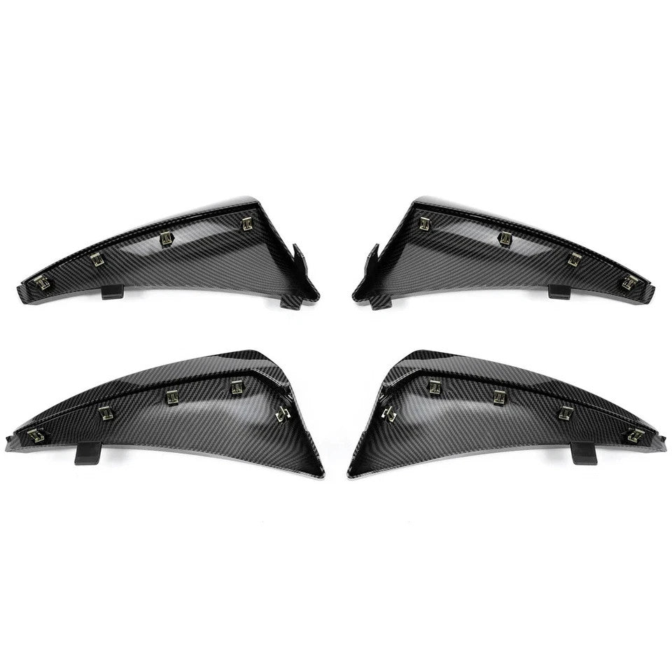 Extended Front Rear Splash Guard Mud Flaps For Corvette C8 20-Up XL Carbon Style