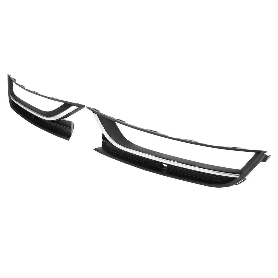 HECASA Fog Light Bezels For Volkswagen Passat 12-15 Black Driver&Passenger Side