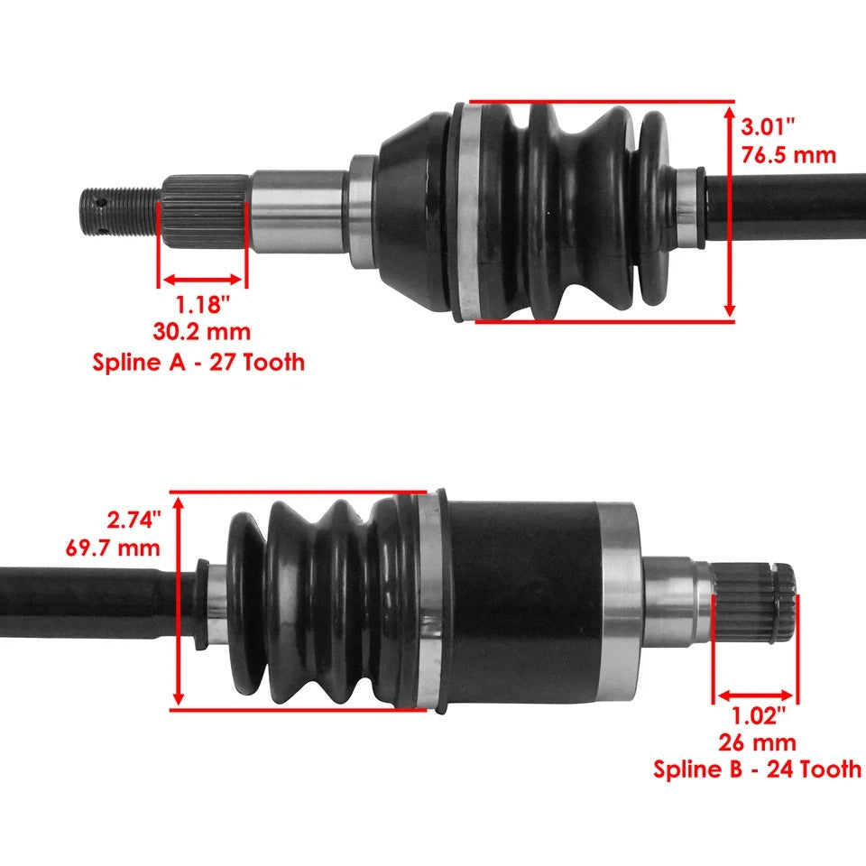 Rear Left Right CV Joint Axle Shaft For Can-Am Outlander 570 17-23 Except XMR T3