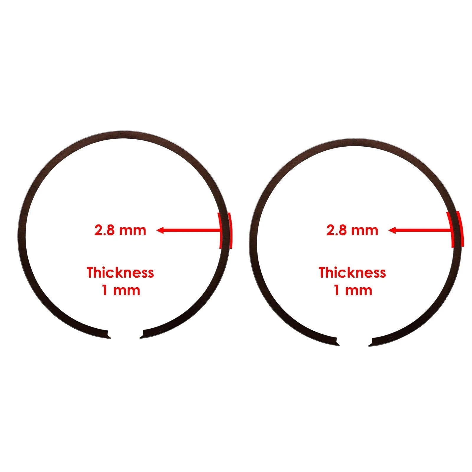 Caltric Piston & Top End Gasket Kit For Yamaha YZ250 2003-2023 66.4mm Bore