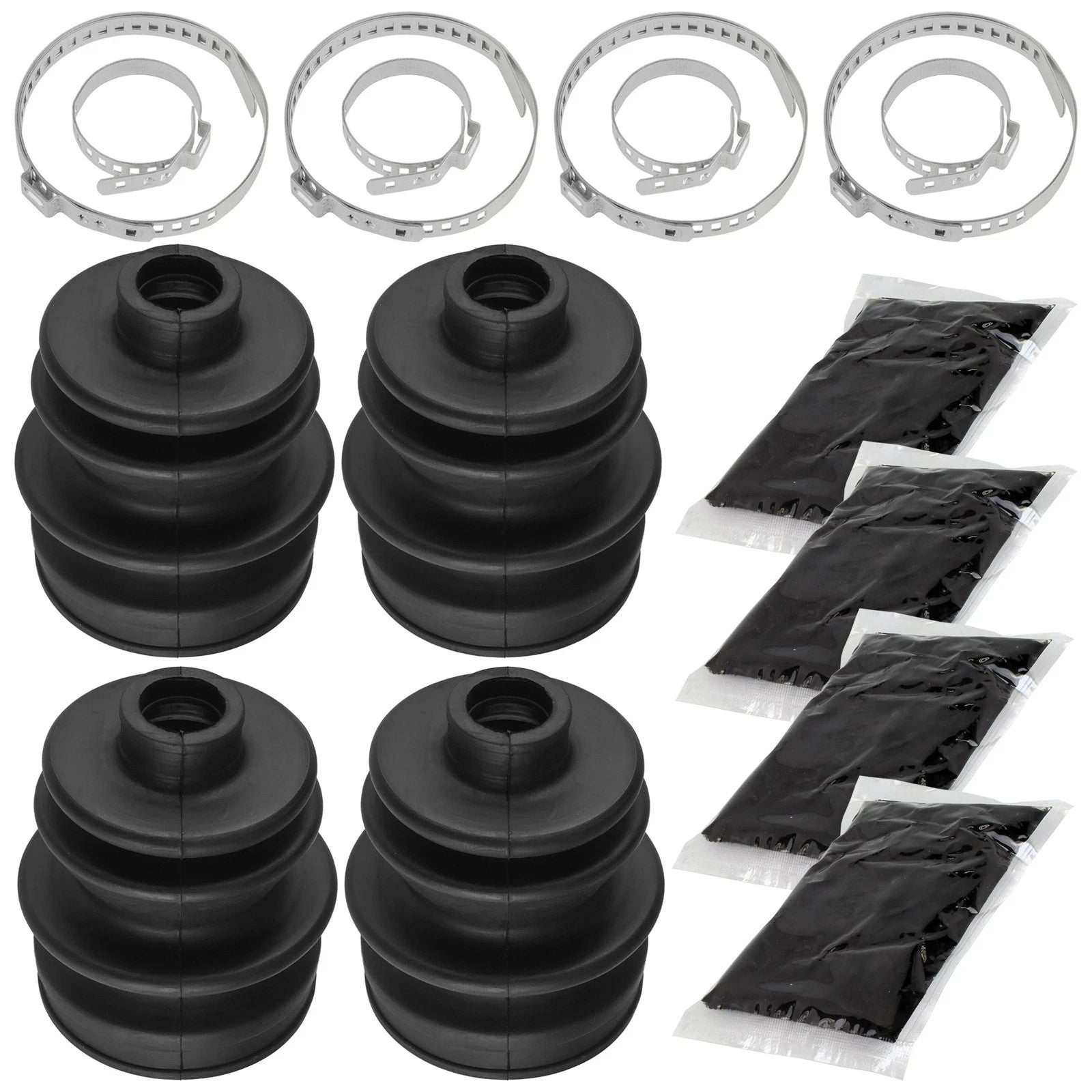 2 Rear Axle Inner Outer CV Boot Kit for Arctic Cat 250 2X4 4X4 2002 2003 04 2005