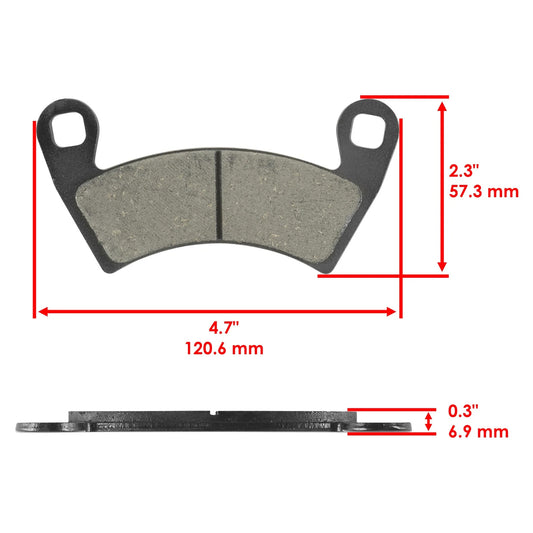 Front & Rear Brake Pads for Polaris RZR 4 800 EFI 2010-2014