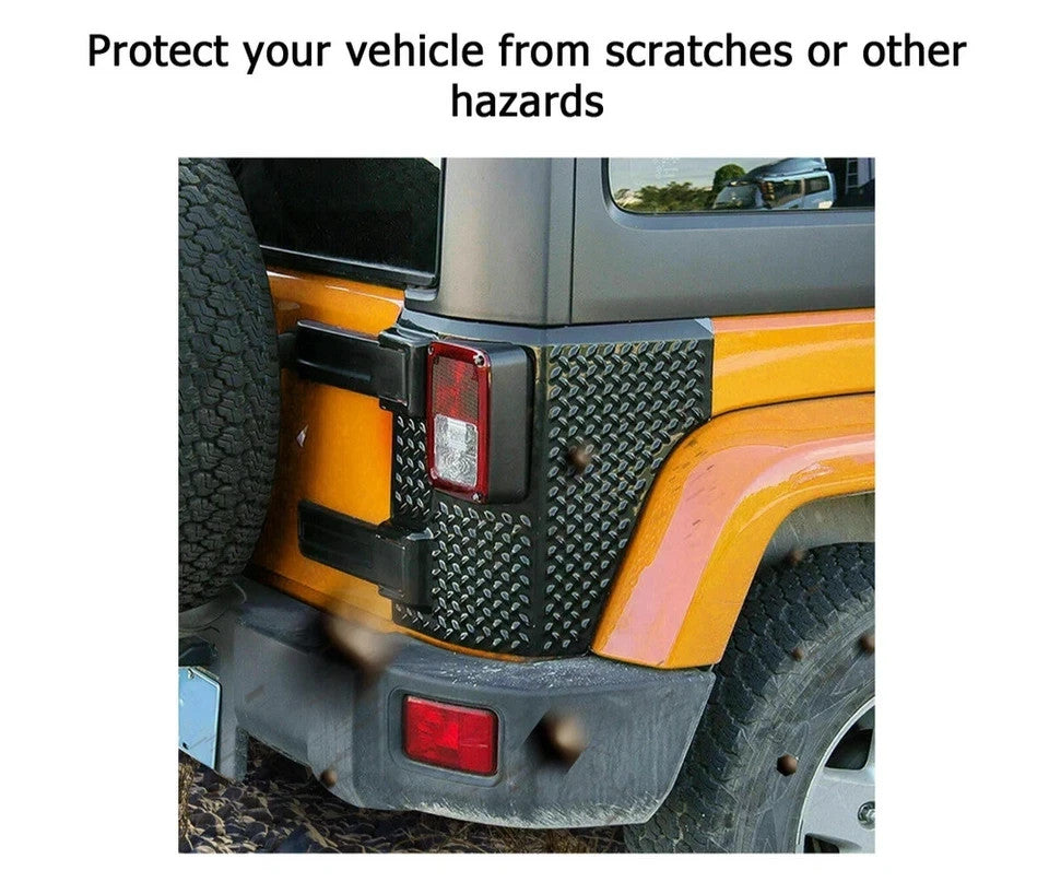 Rear Corner Guard Body Armor Tail light Cover for Jeep Wrangler JK JKU 2007-2018