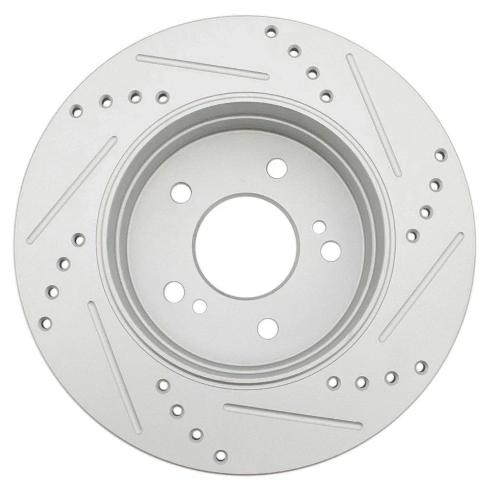 Rear Performance Cross Drilled Slotted G-Coated Brake Rotor Pair New