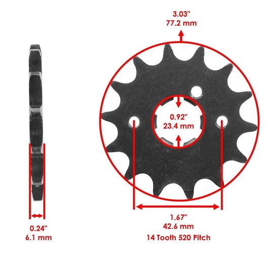 Celox Drive Chain & Sprocket Kit fits Yamaha YZ250 1987 1988 1989 1992