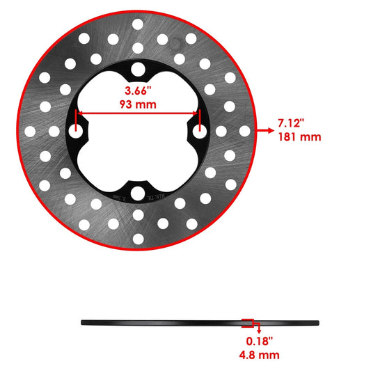 Caltric Front Left & Right Brake Disc for Honda 45251-HP0-A51 45251HP0A51