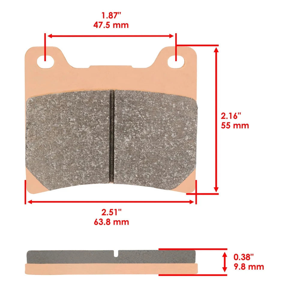 Front And Rear Brake Pads for Yamaha Rz250R Rz350 Rz350R 1982-1985