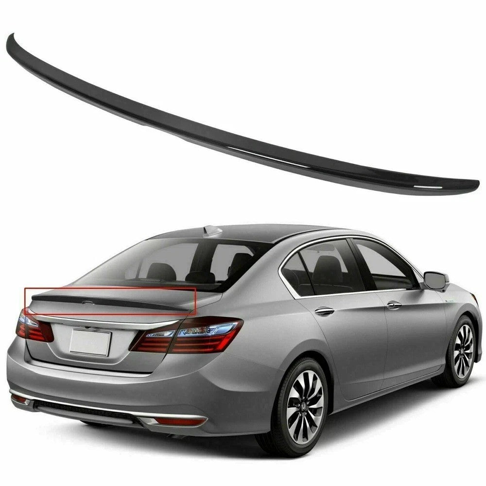 HECASA For 2013-2017 Honda Accord 4DR Sedan Glossy Black Trunk Spoiler Lid Wing