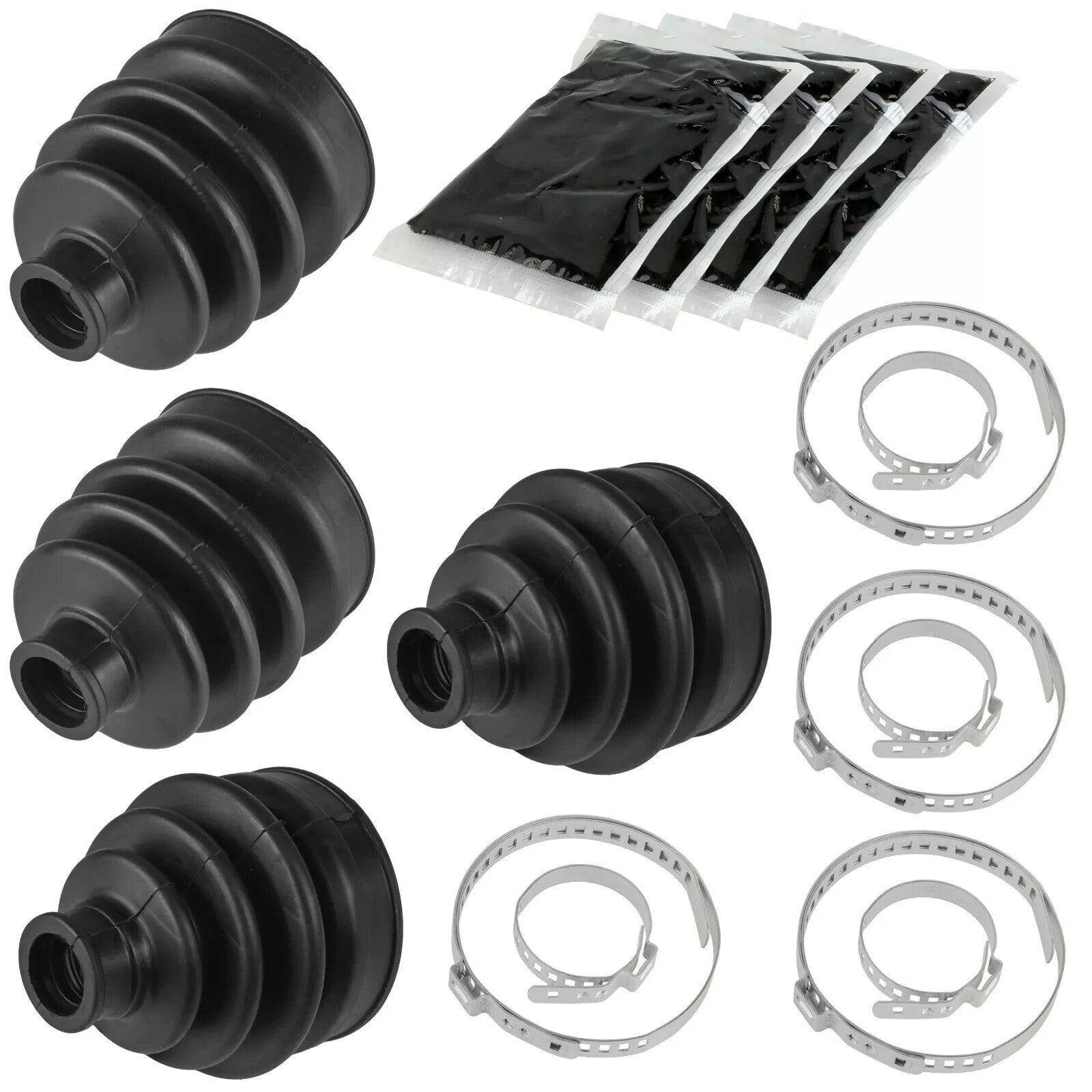 2 Front Axle Inner Outer CV Boot Kit for Kawasaki Mule 3010 KAF620 1993 01-08