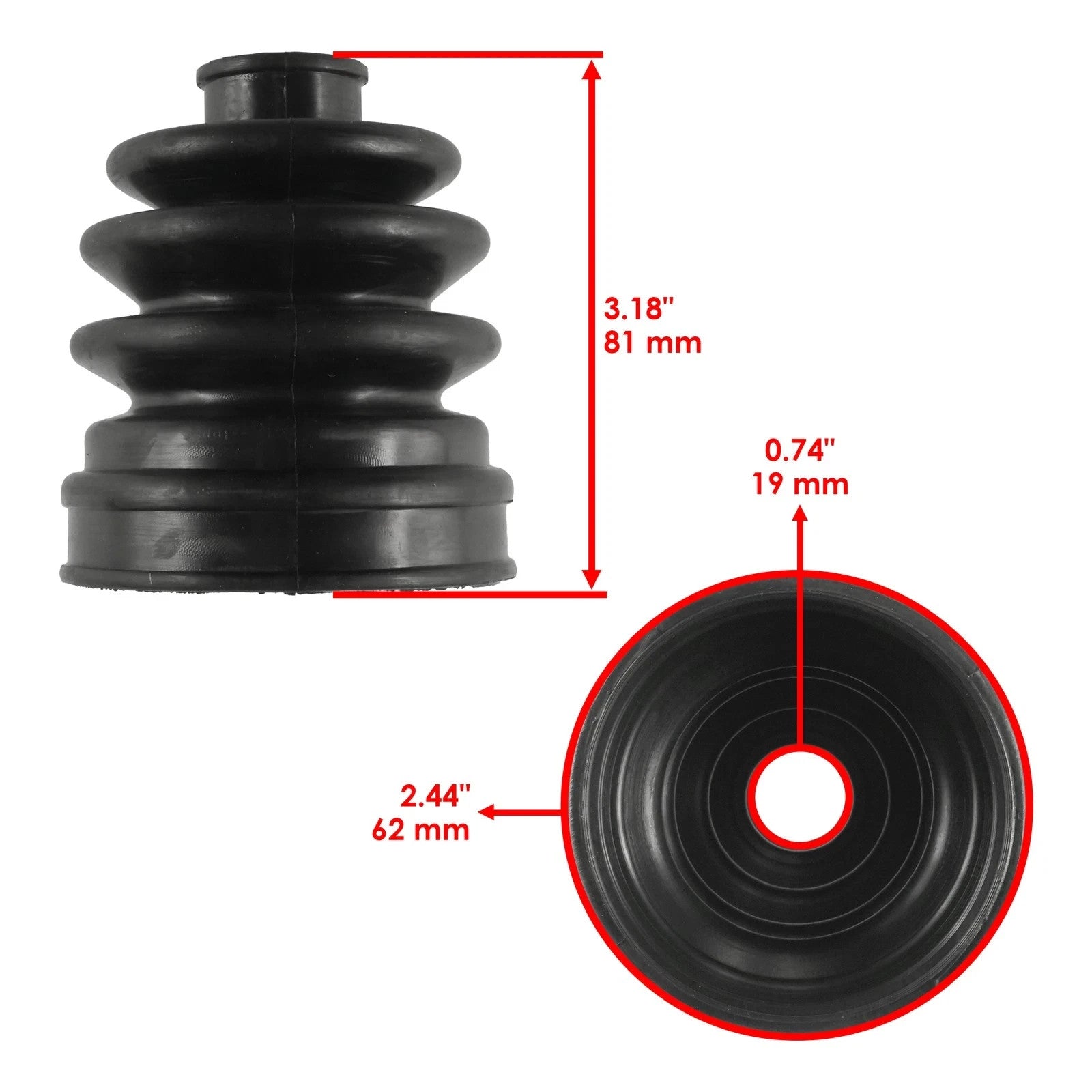 2 Rear Axle Inner Outer CV Boot Kit for Polaris Sportsman 300 400 4X4 2008-2010
