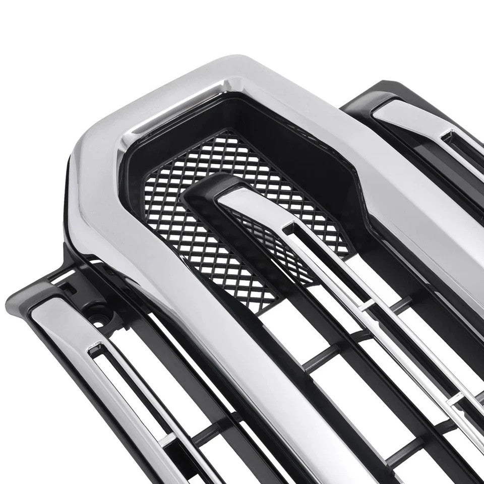 For 2020-2022 Ford F250 F350 Super Duty Platinum Grille Assembly Silver & Black