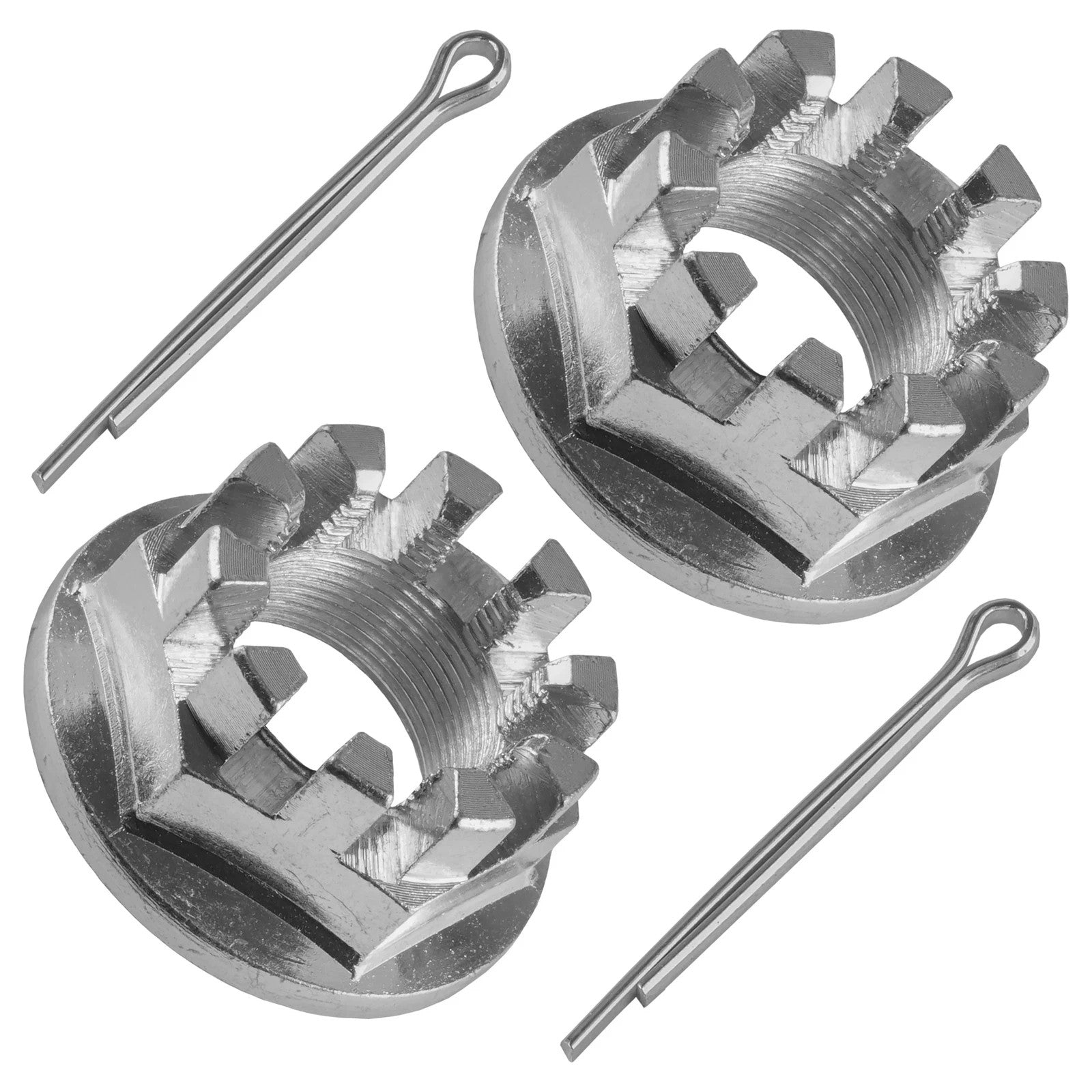 Set of 2 Rear Axle Nuts W/Pin For Honda TRX350 Rancher 350 2X4 4X4 2000-2006