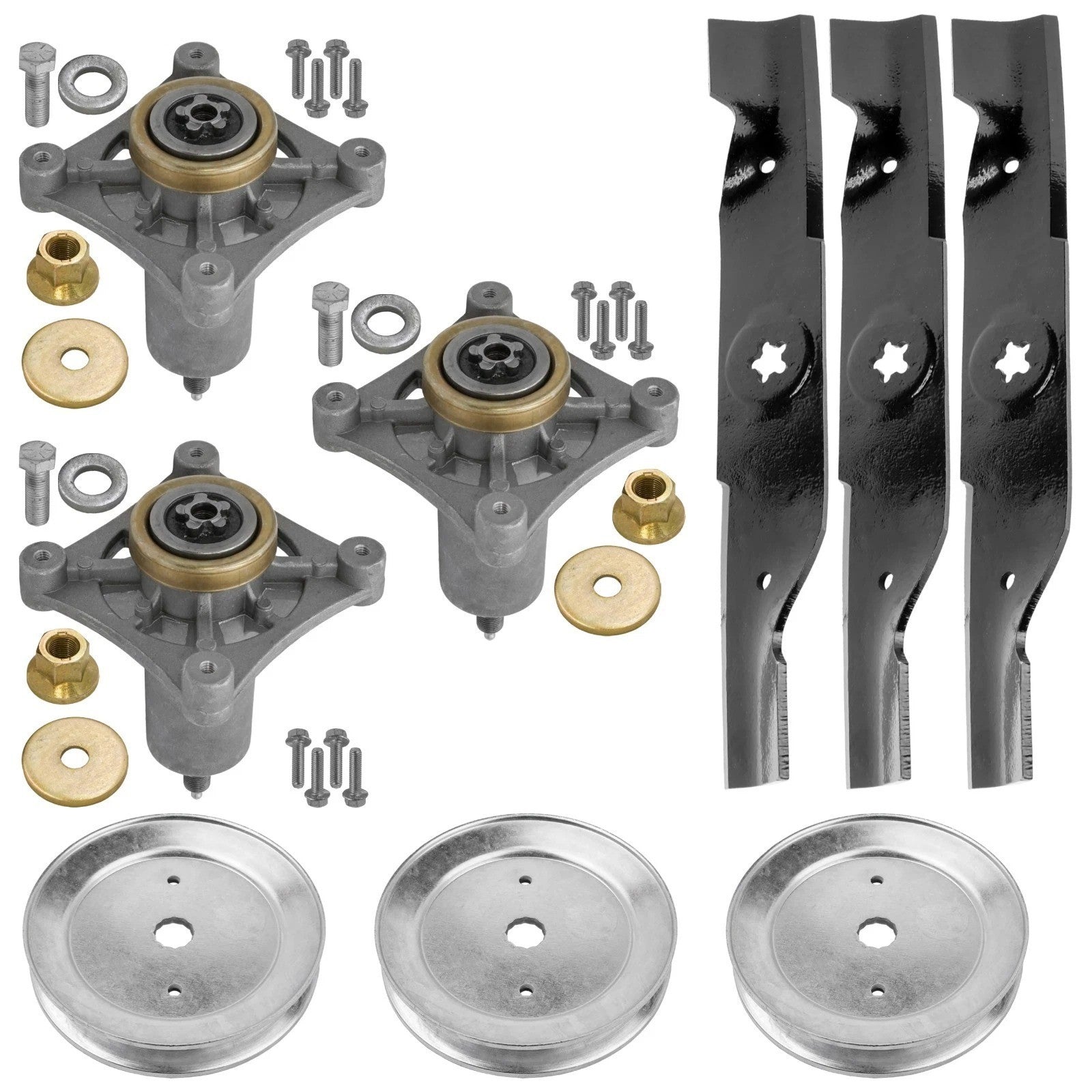 48" Deck Spindle & Pulley Blade for Husqvarna TS148X YT21548 YTH24K48 YTA24V48