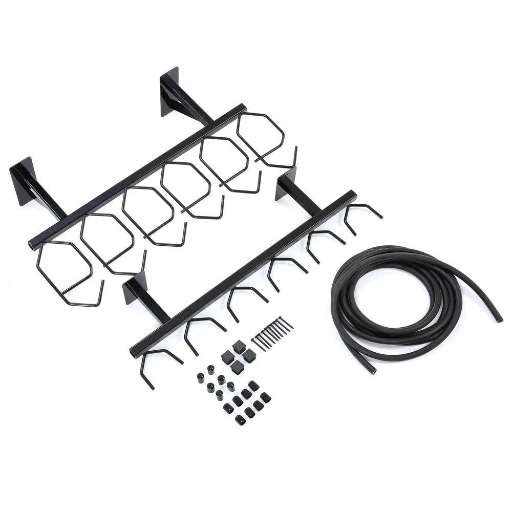 HECASA 6 Gun Rack Vertical For Carbine Hanger Shotgun Hook Wall Mount Display