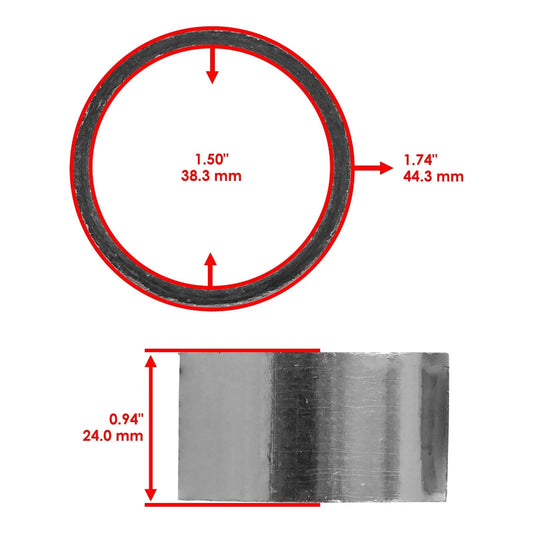 Exhaust Muffler Pipe Gasket for Suzuki DR-Z400S 2000-2022 / DRZ400SM 2005-2022