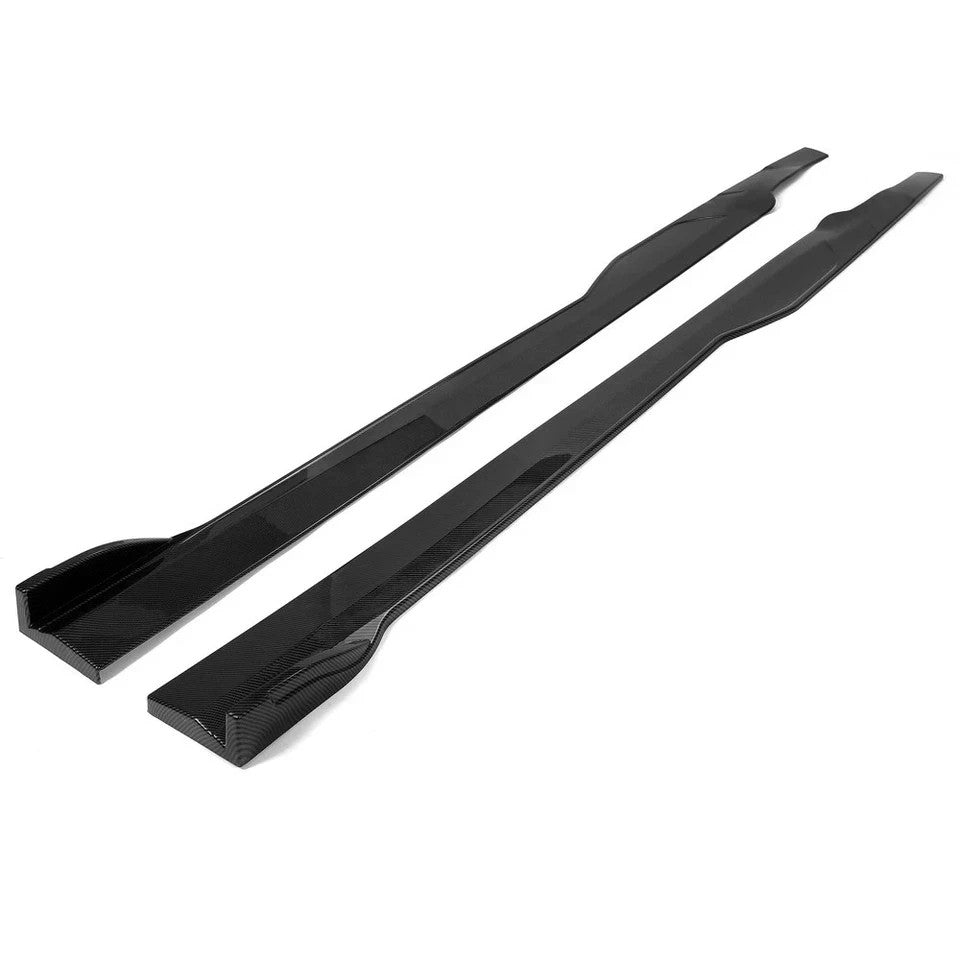 For 15-23 Dodge Charger SRT One-Piece Carbon Fiber Look Side Skirt Rocker Panels