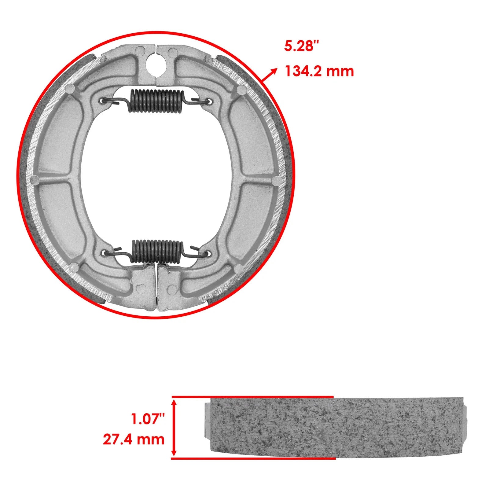 Rear Brake Shoes for Kawasaki KLT200 KLT250 Prairie KLT250 Police 1981-1985