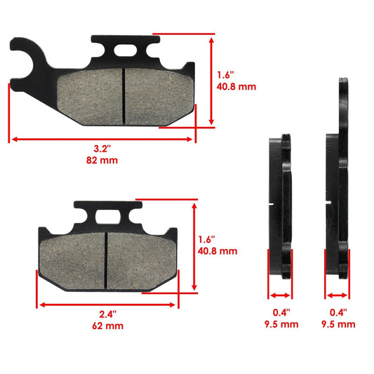Brake Pads for CanAm Outlander 800 4X4 2007-2012 Front Rear Brakes