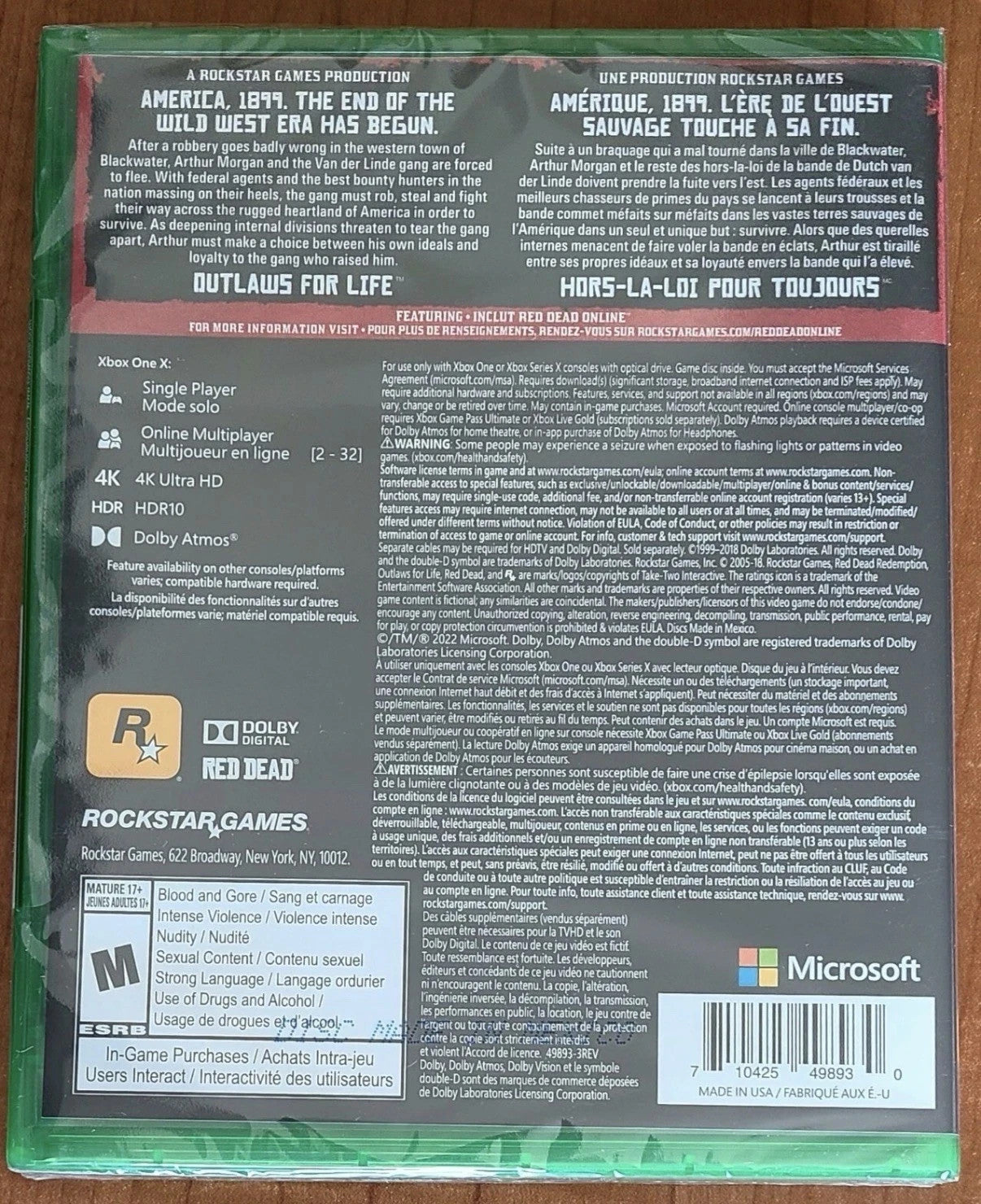 Red Dead Redemption 2 - Xbox One (NEW)