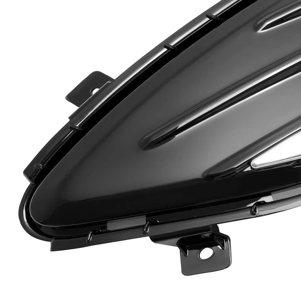 HECASA Driver Side Chrome Bumper Fog Light Cover Bezel For Ford Edge 2019-2024