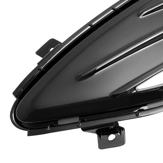 HECASA Driver Side Chrome Bumper Fog Light Cover Bezel For Ford Edge 2019-2024