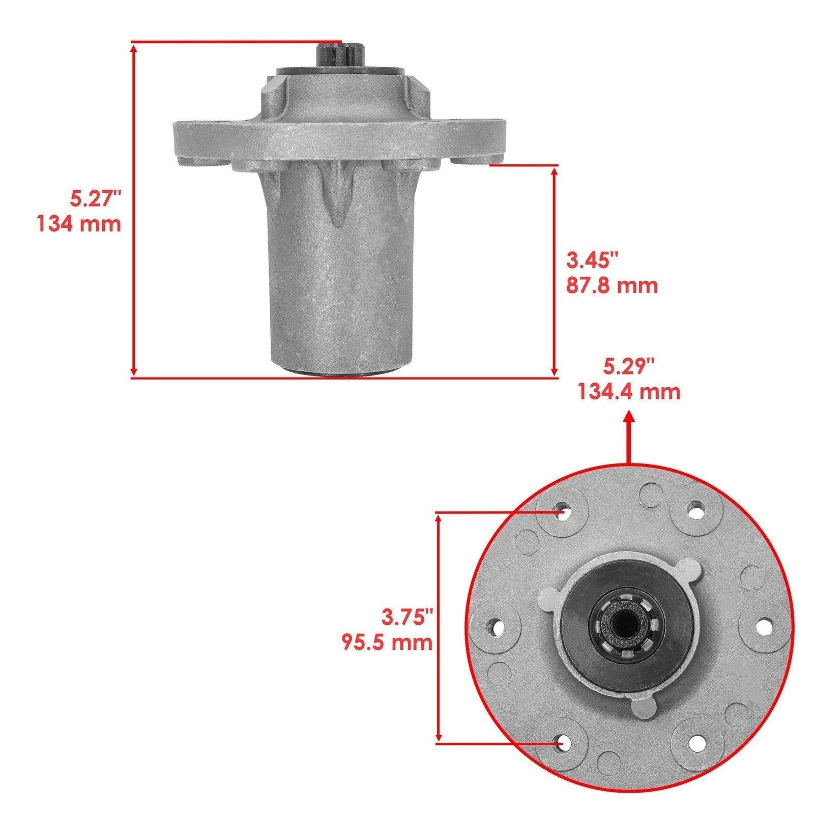 61" Deck Spindle for Snapper 360Z ZT2461 ZT2561 2691817 2691818 1761014YP