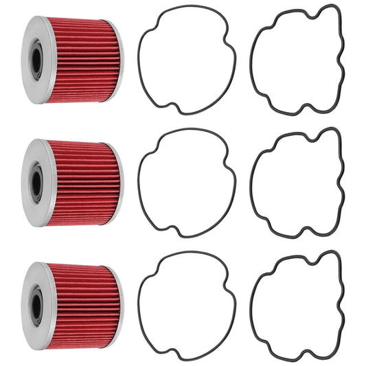 for Suzuki GS500 GS500E GS500F 1989-2002 2004-2009 Oil Filter 3-Pack