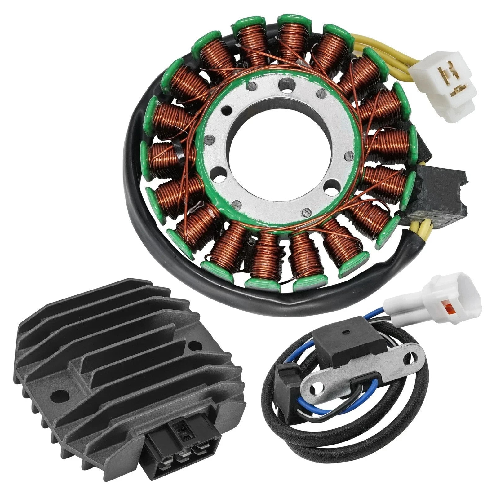 Stator & Regulator Rectifier W/Pickup Coil for Kawasaki Bayou 250 KLF250 03-11