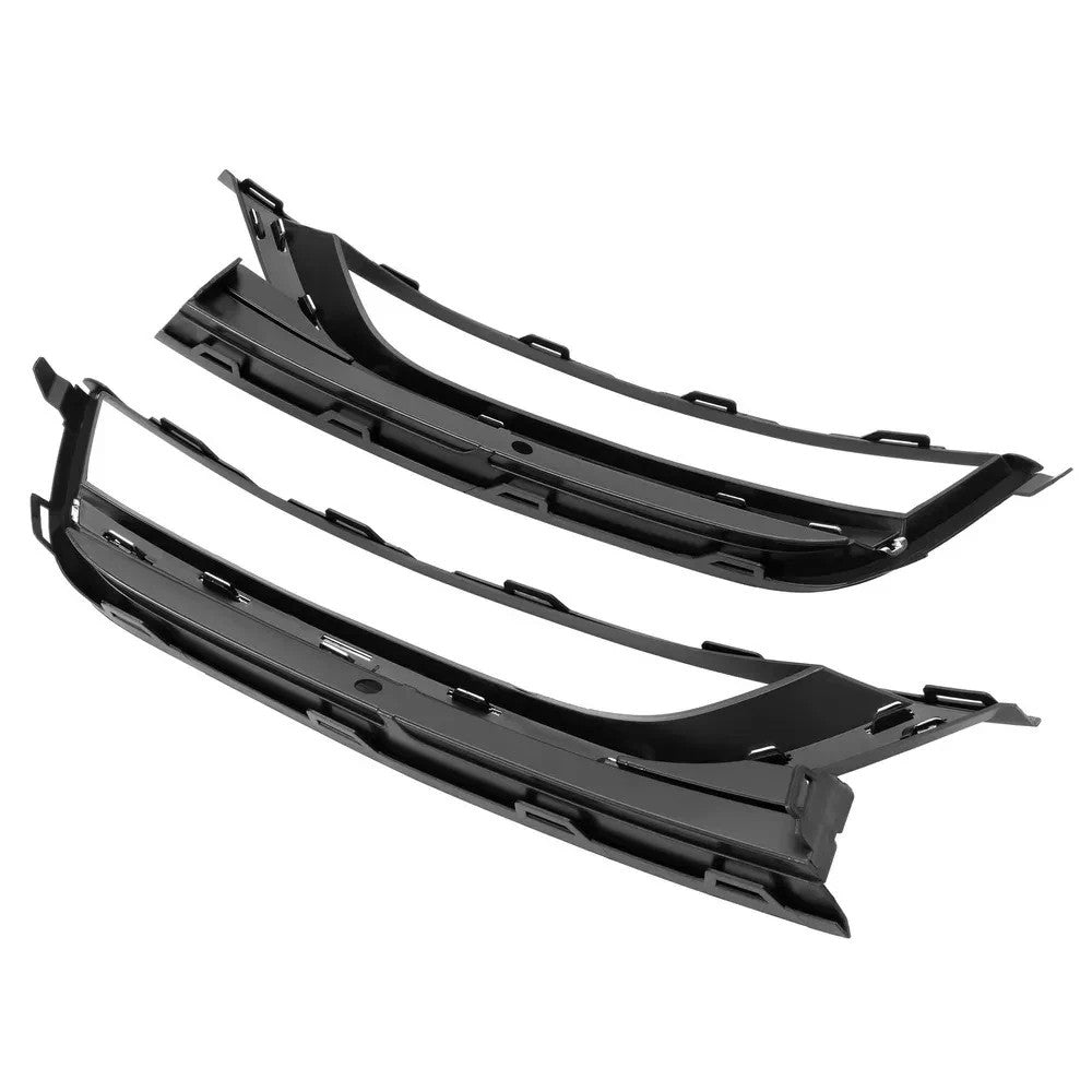 HECASA Fog Light Bezels For Volkswagen Passat 12-15 Black Driver&Passenger Side