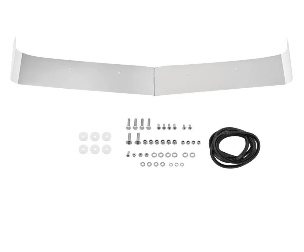 For 1987-2019 Kenworth T800 Hood Shield Bug Deflector Stainless Steel