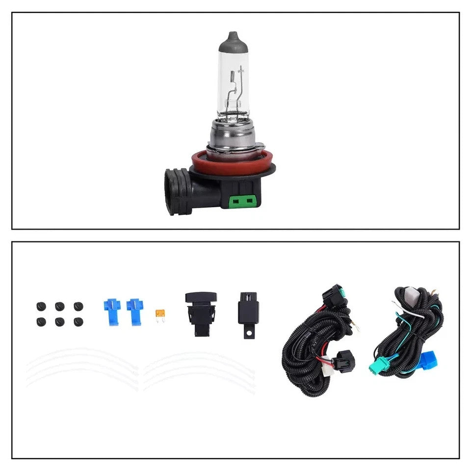 For Honda Civic 2-Door Coupe 2014-2015 Fog Lights Lamps w/Switch+Bulbs LH & RH