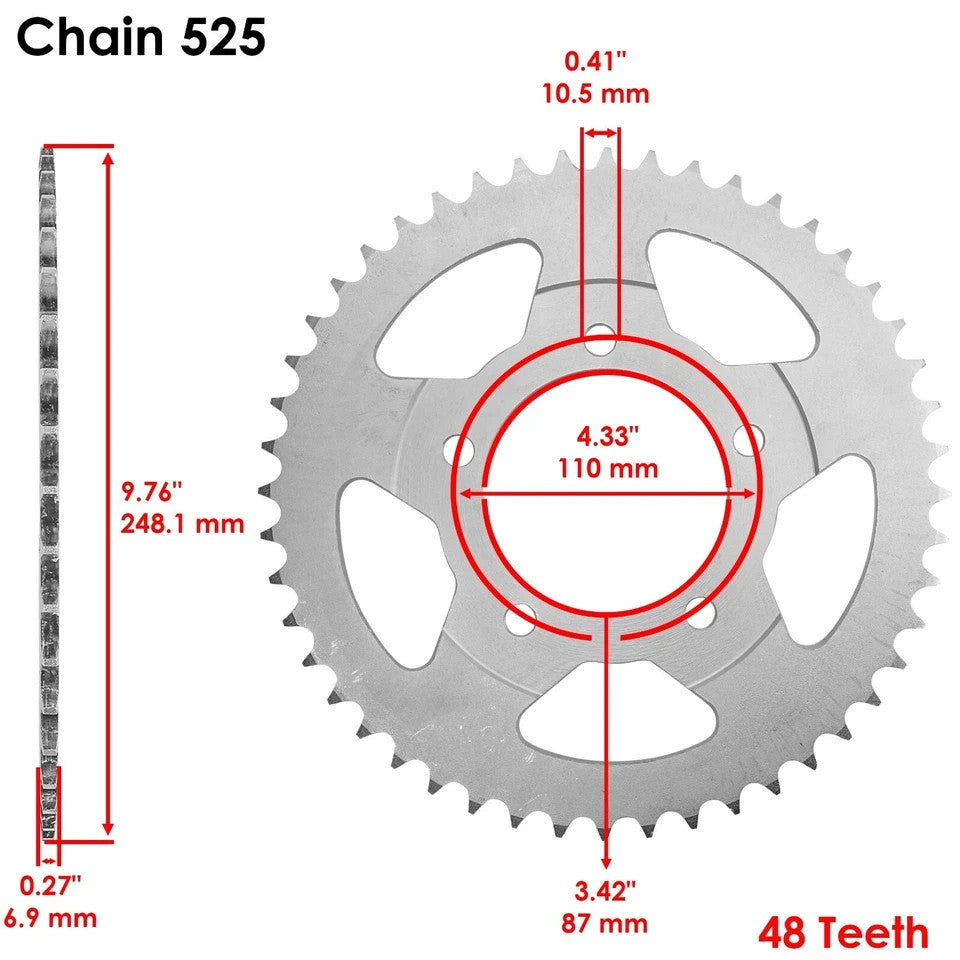 O-Ring Drive Chain & Sprocket Kit for Suzuki GSX650F GSX650Fa Katana 650 08-16