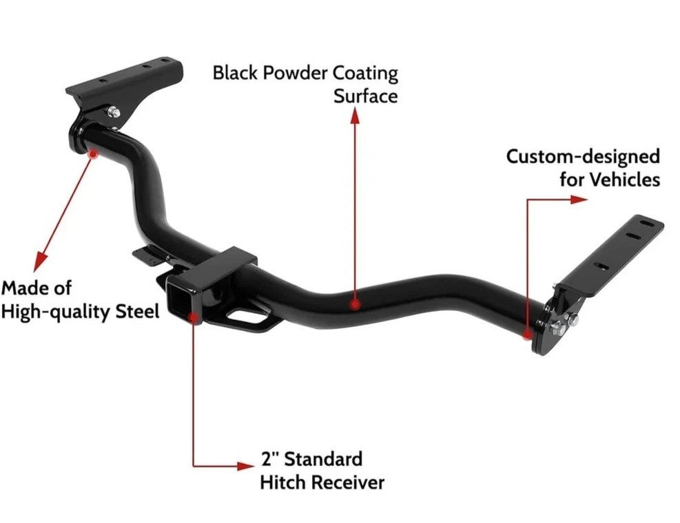 2" Class 4 Trailer Hitch Steel For Infiniti QX60 2014-2021 & Infiniti JX35 2013