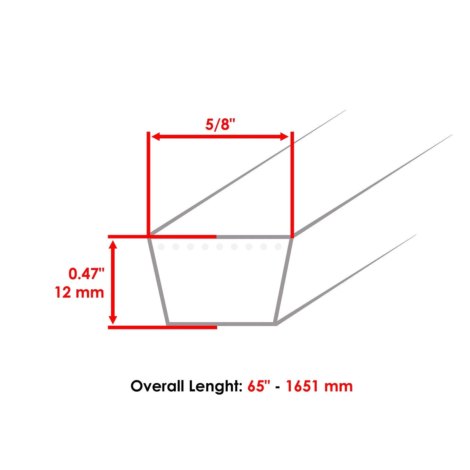 Caltric 61" Deck Belt For Ferris IS 2100Z IS 3200Z 5104780YP 5104780