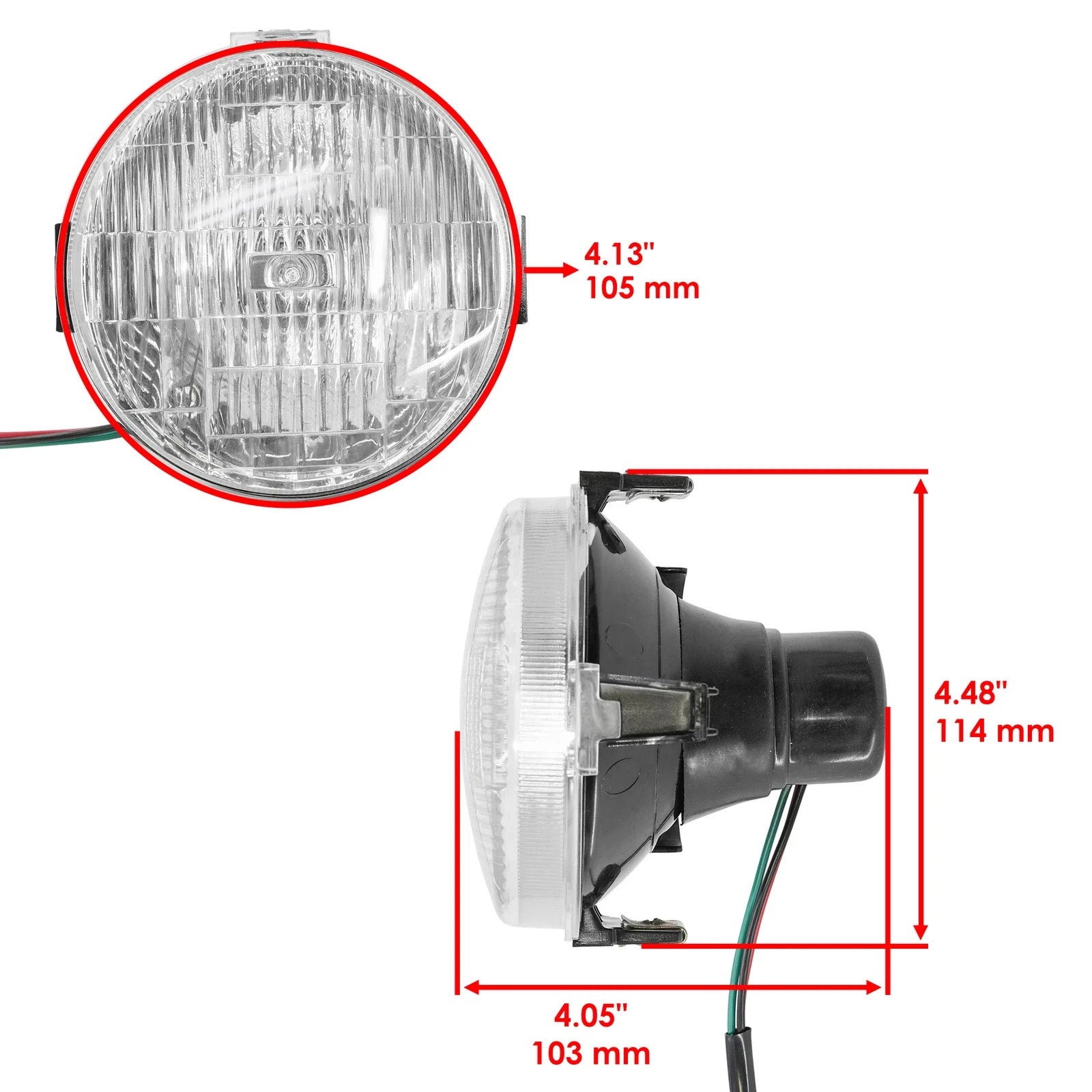 Caltric Left And Right Headlight Kit For Yamaha Rhino 700 YXR700 4X4 2008-2013