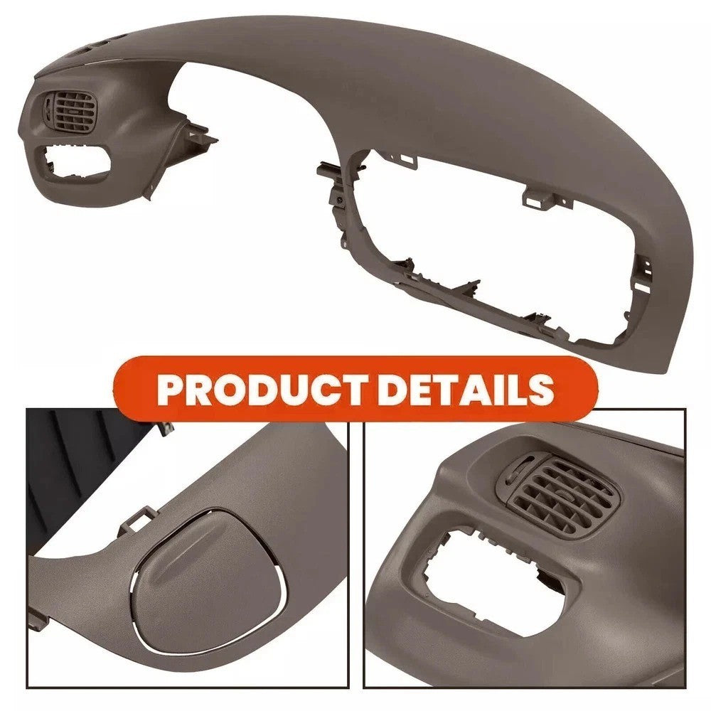 For Ford F150 Expedition 1997-2003 Brown Dash Pad Bezel +Center Dash Radio Bezel
