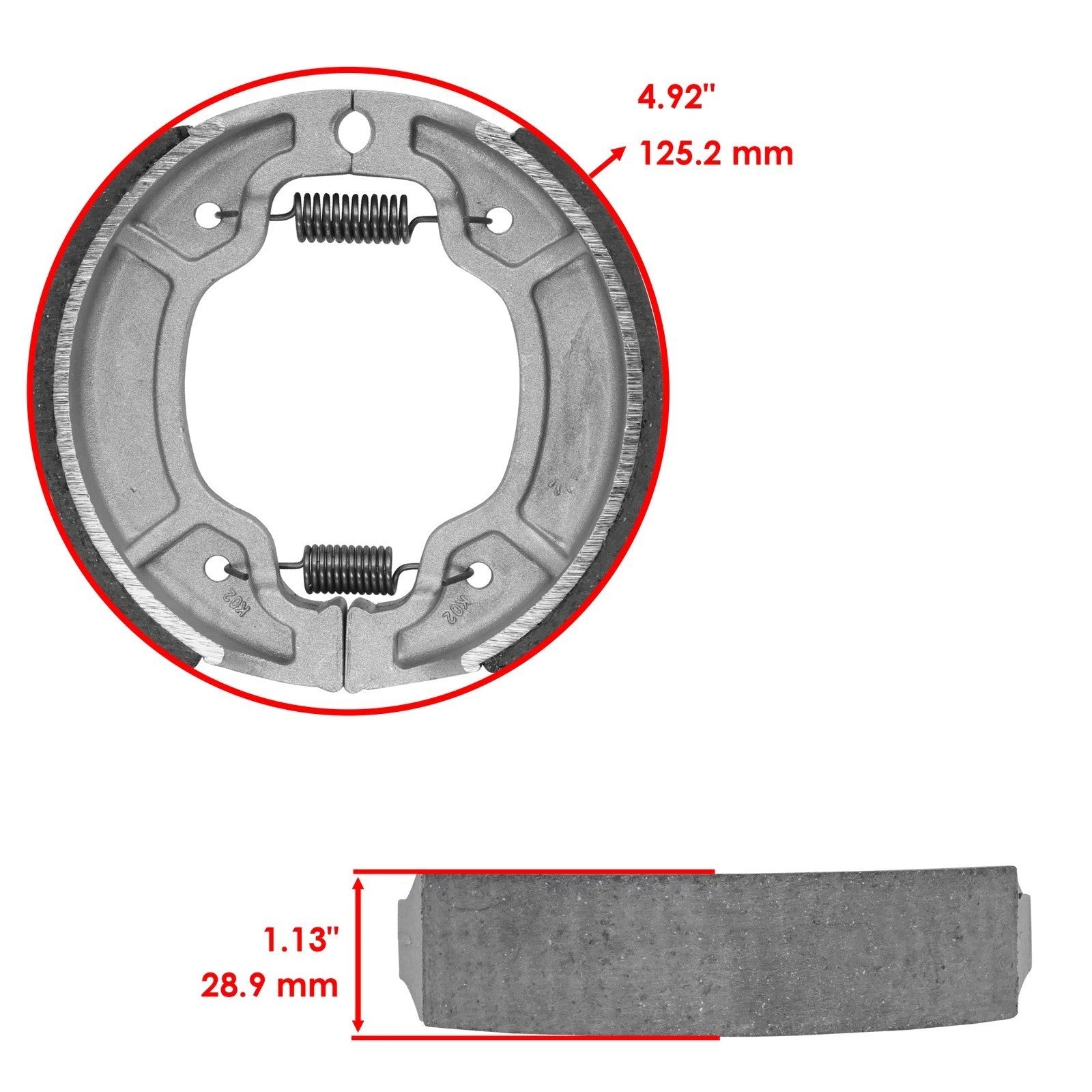 Rear Brake Shoes for Yamaha TTR225 TT-R225 1999 2000 2001 2002 2003 2004