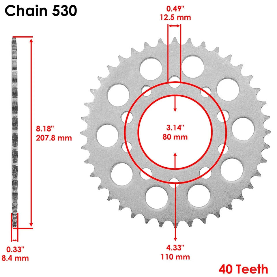 Drive Chain & Sprockets Kit for Honda VF750C VF750Cd Magna 750 Rc43 1994-2004